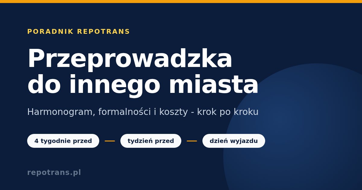 Przeprowadzka do innego miasta – jak ją zorganizować krok po kroku